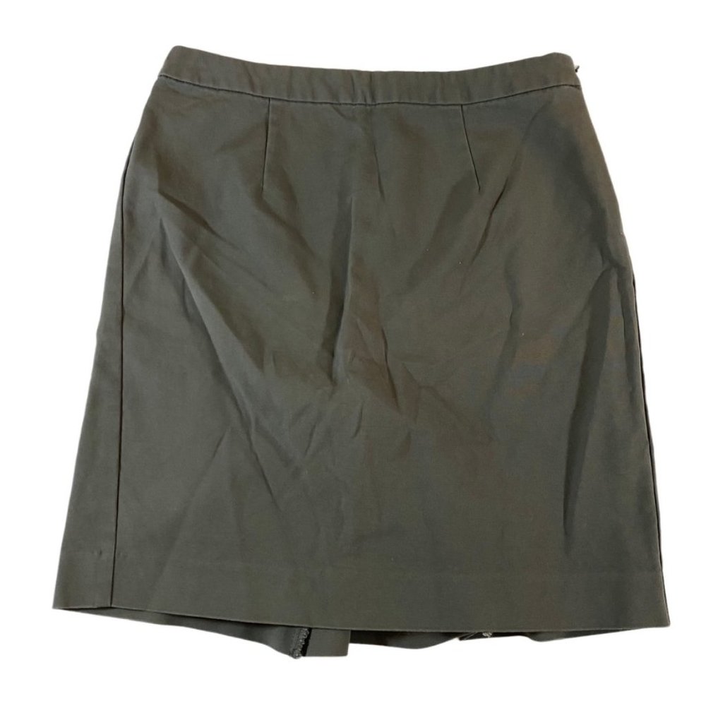 Steel Gray Old Navy Kick Pleat Cotton Mini Skirt